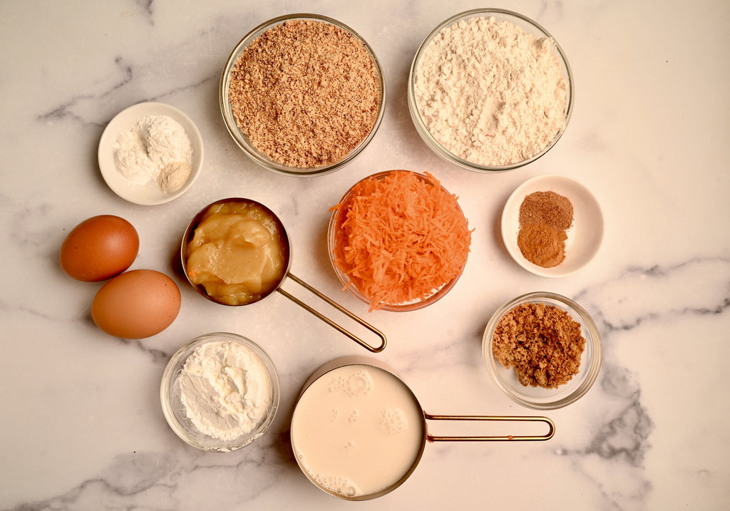 An overview of raw pancakes ingredients