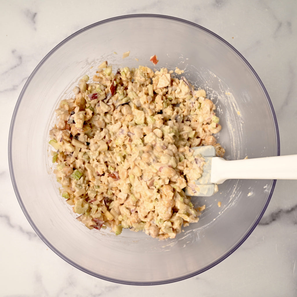 Raw ingredients mixed together in a large bowl