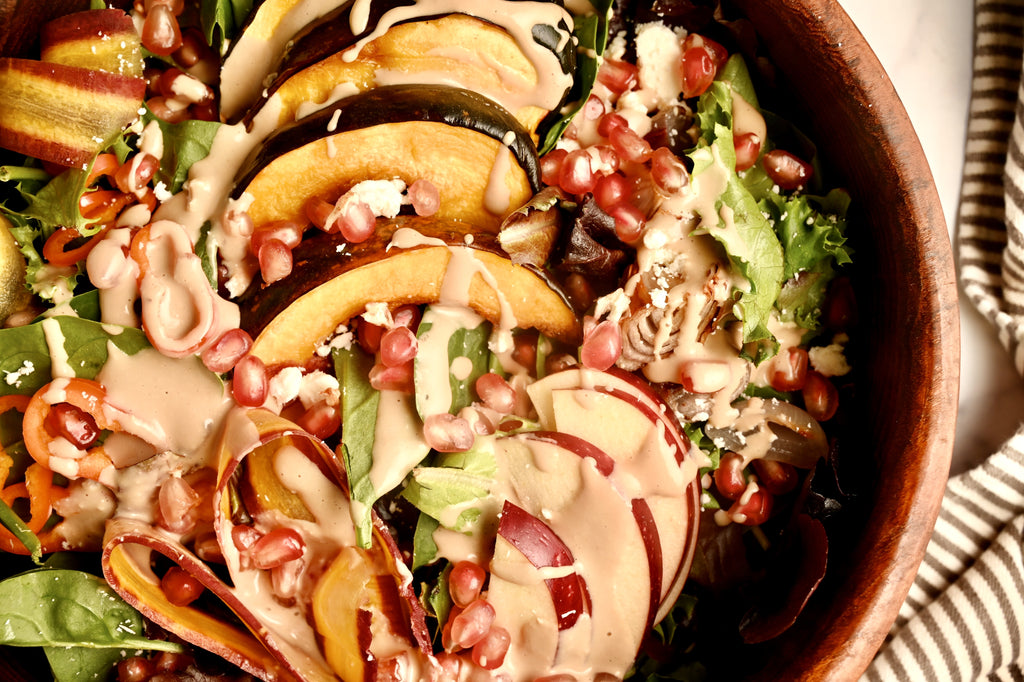 Close up of vegetables in a salad