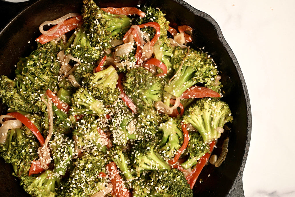 Close up of stir fry vegetables