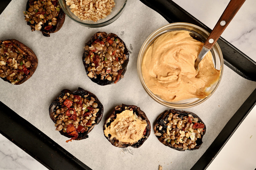 An overview of stuffed portobello mushrooms