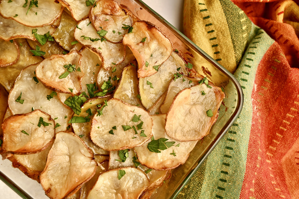 A pan of vegetable pot pie