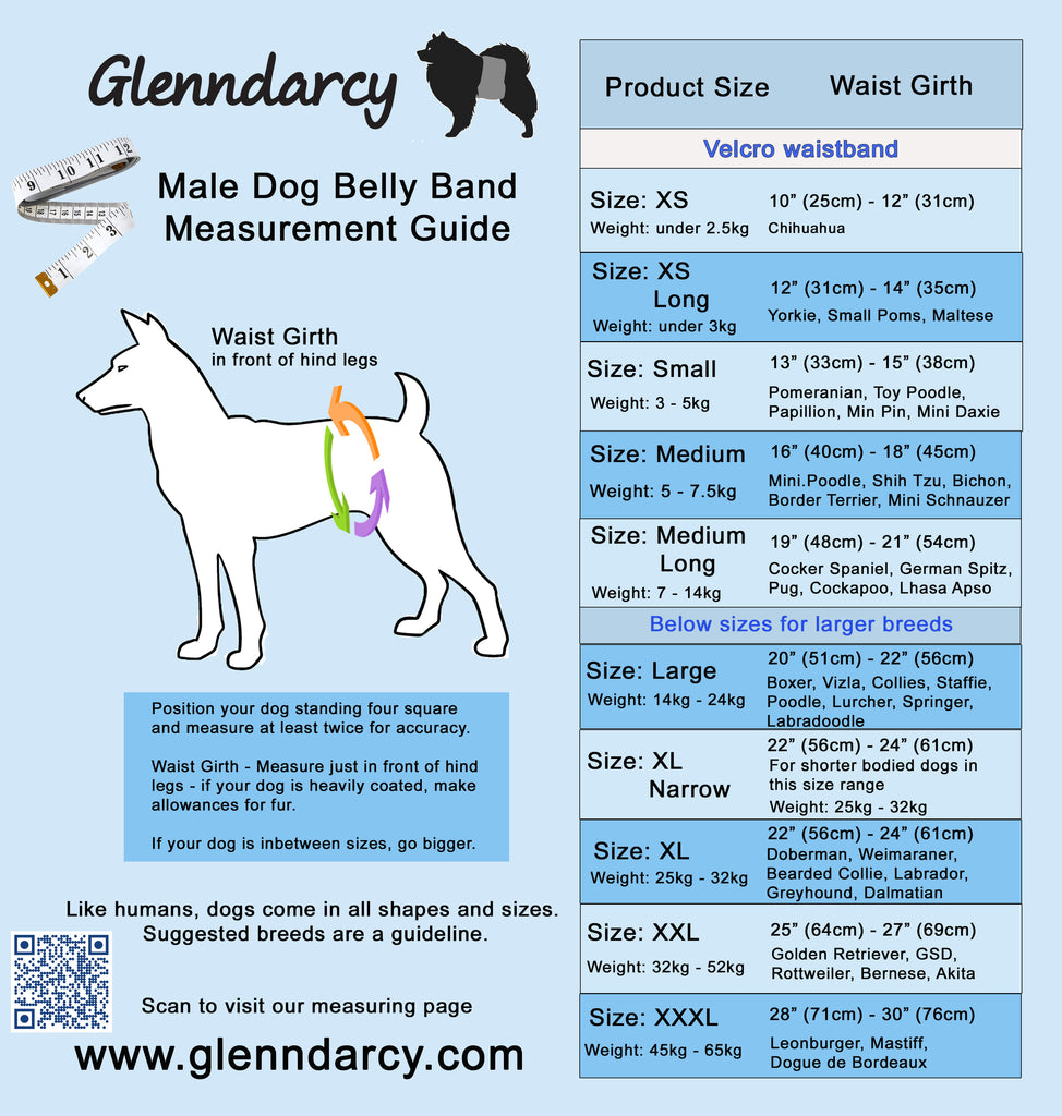 Dog Belly Size Chart