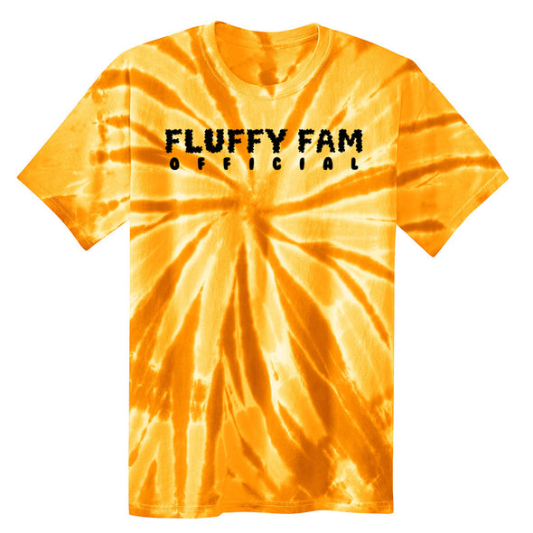 Fluffy Fam Official | Fluffy Fam Official Black Print Tie Dye Tee