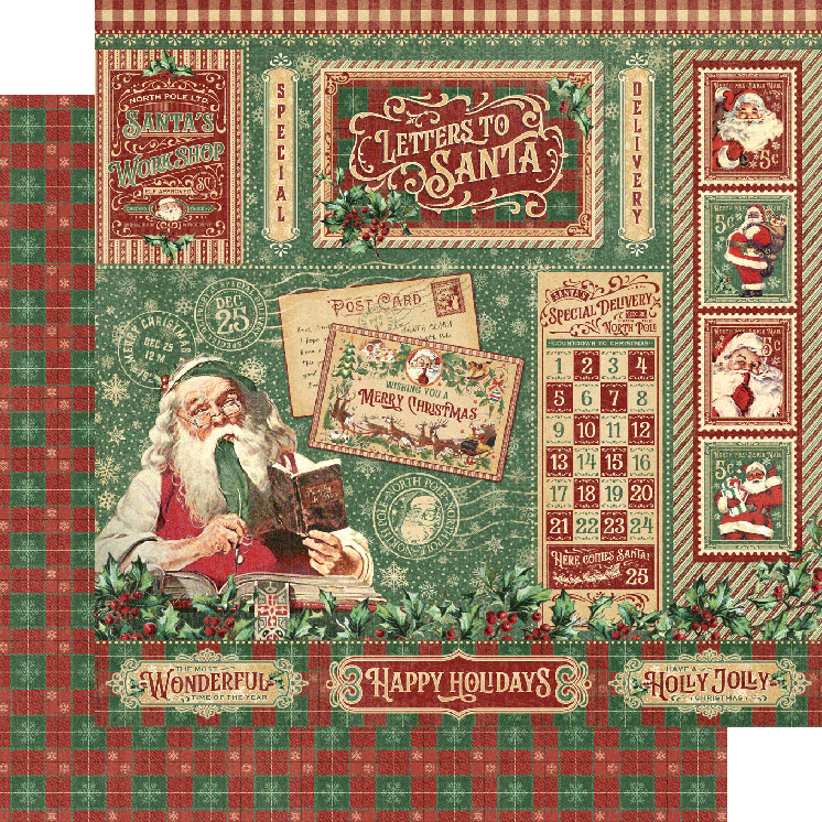 Graphic 45  Letters To Santa Sweets and Treats Scrapbook Paper – Scrapbook  Supply Companies