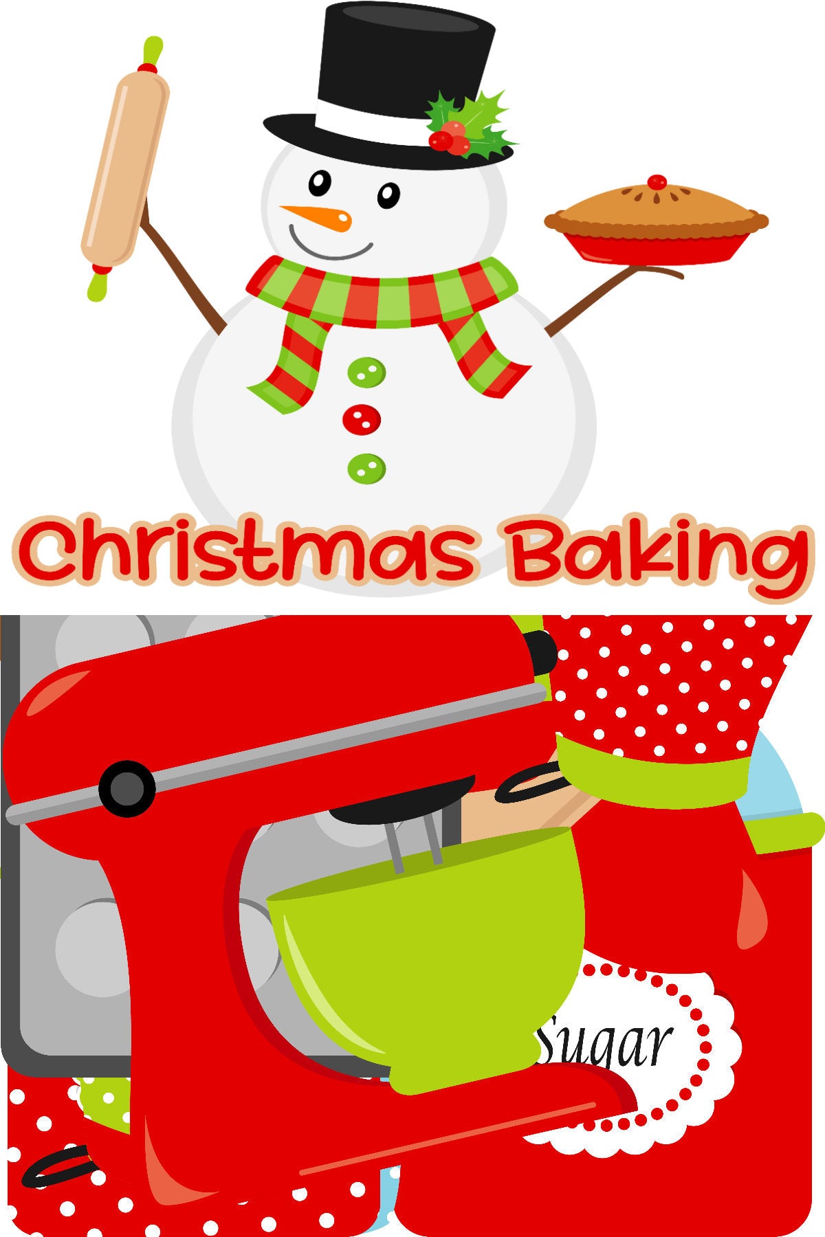 SSC Designs | Christmas Baking Scrapbook Accent Embellishments