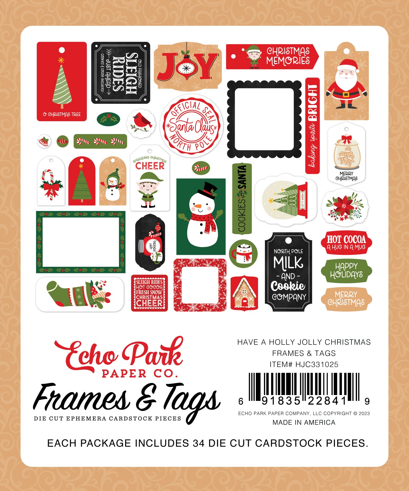 Have A Holly Jolly Christmas: Symbol Of Christmas 12x12 Patterned Paper -  Echo Park Paper Co.