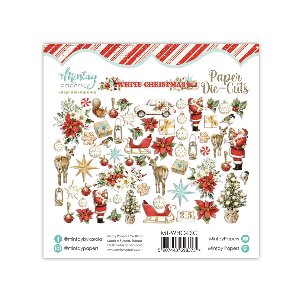 Mintay by Karola - White Christmas Collection - 12x12 Cardstock - #6  Journal Cards
