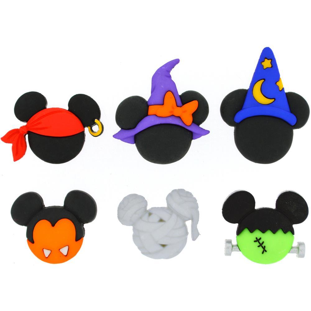 Mickey Mouse Glitter Colored Heads Disney Character Button