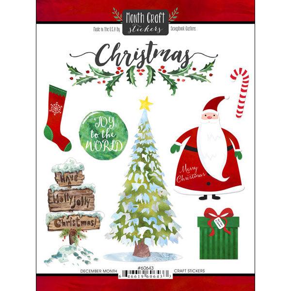 Scrapbook Customs - Cardstock Stickers - Christmas Wordbits