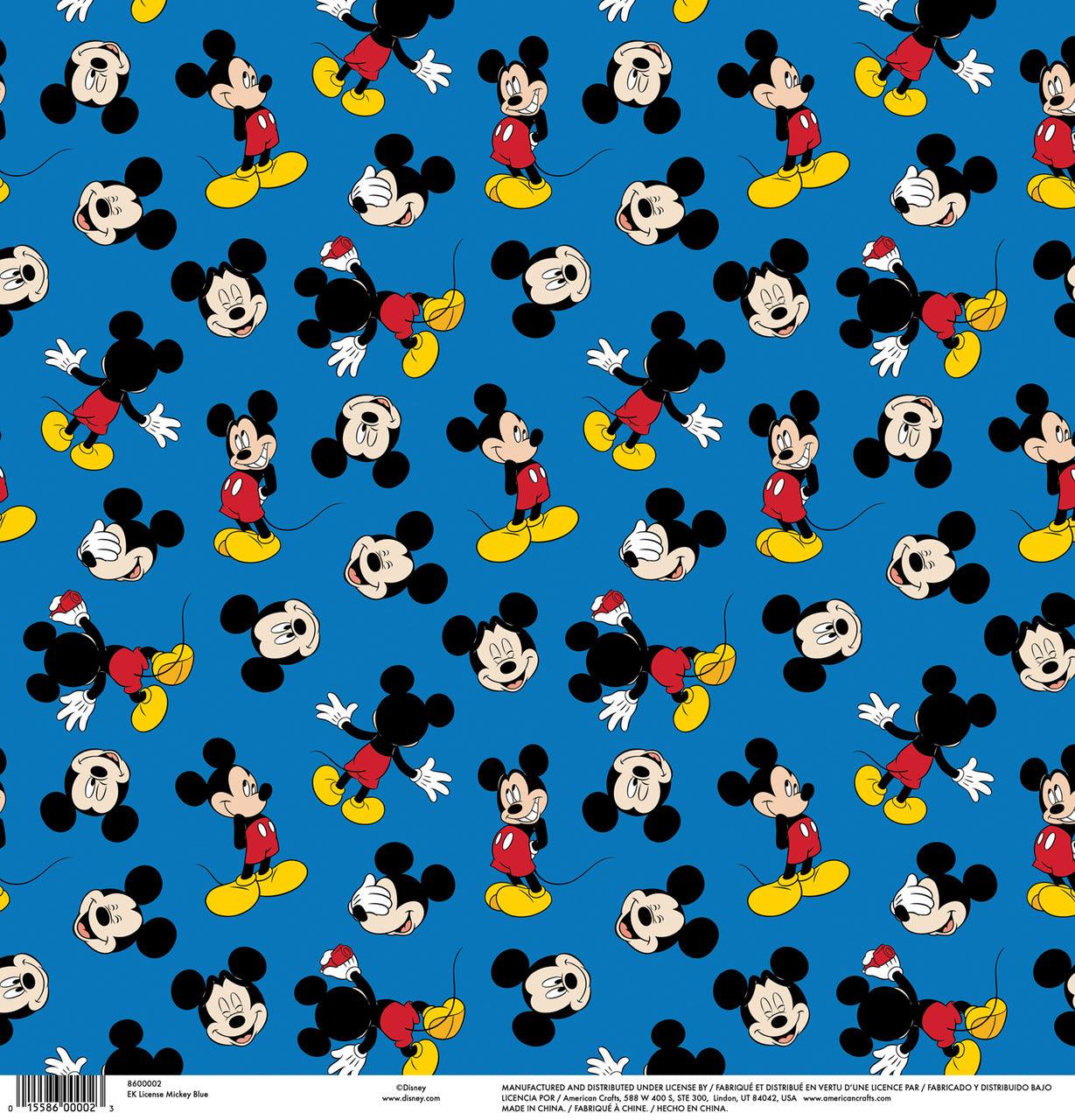 Disney Classic Mickey Mouse Scrapbook Paper 12x12 Sheet - 015586926026