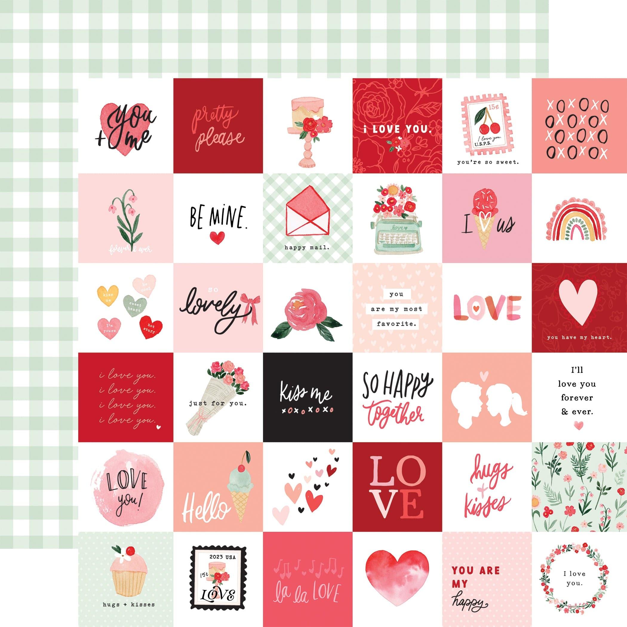 Forever In Love Collection 12 x 12 Scrapbook Sticker Sheet by Reminisce