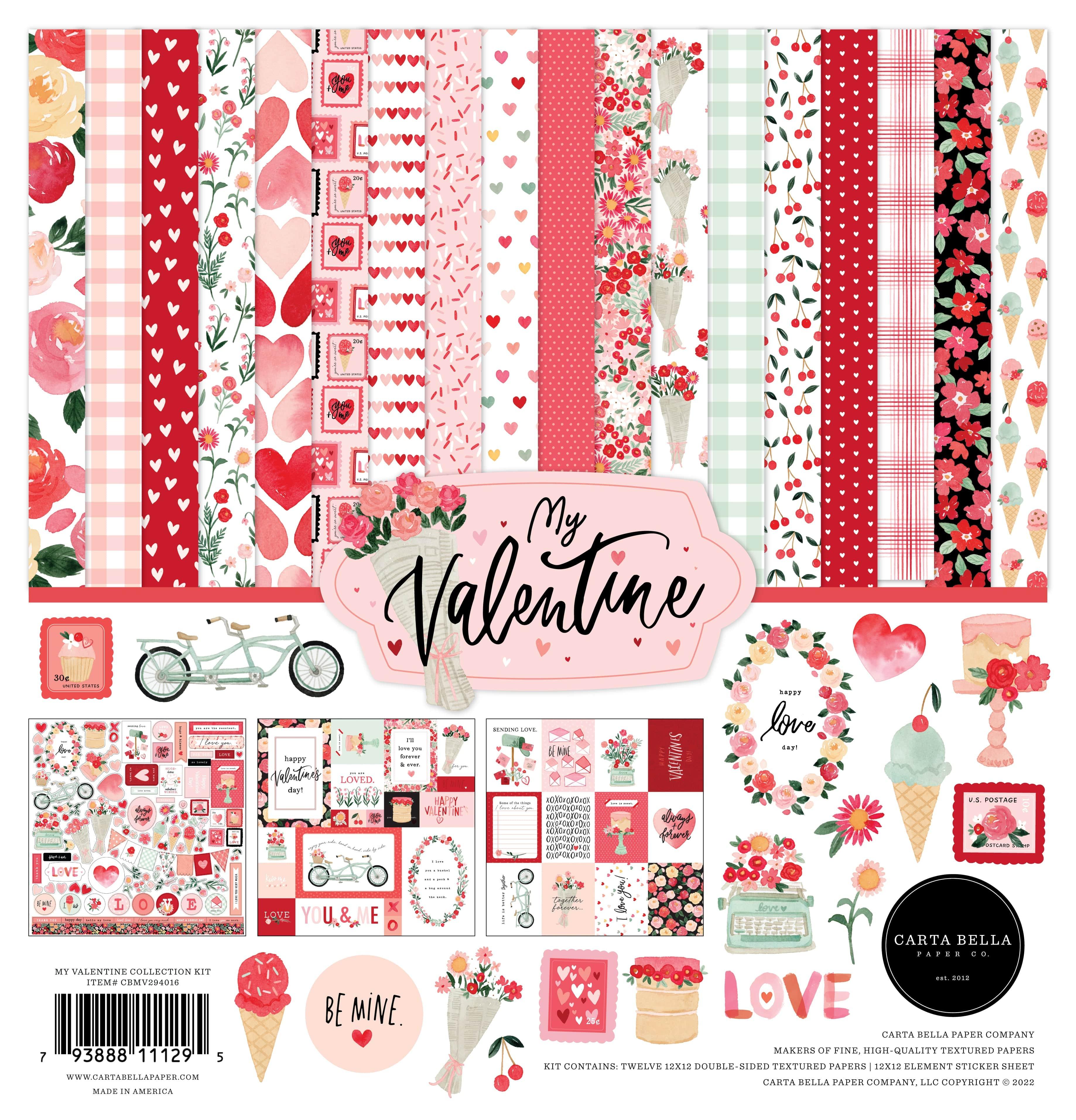 Forever In Love Collection 12 x 12 Scrapbook Sticker Sheet by Reminisce