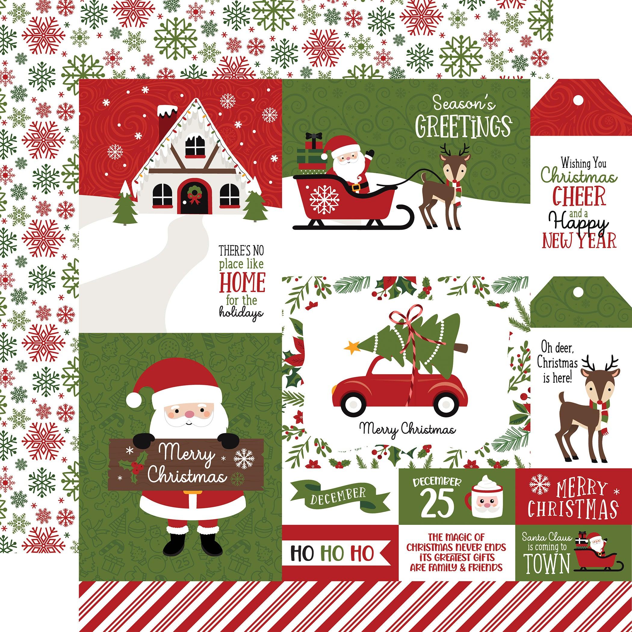 Elf Spread Christmas Cheer Tags 12 x 12 Scrapbook Paper – Fabbulous Paper  Emporium