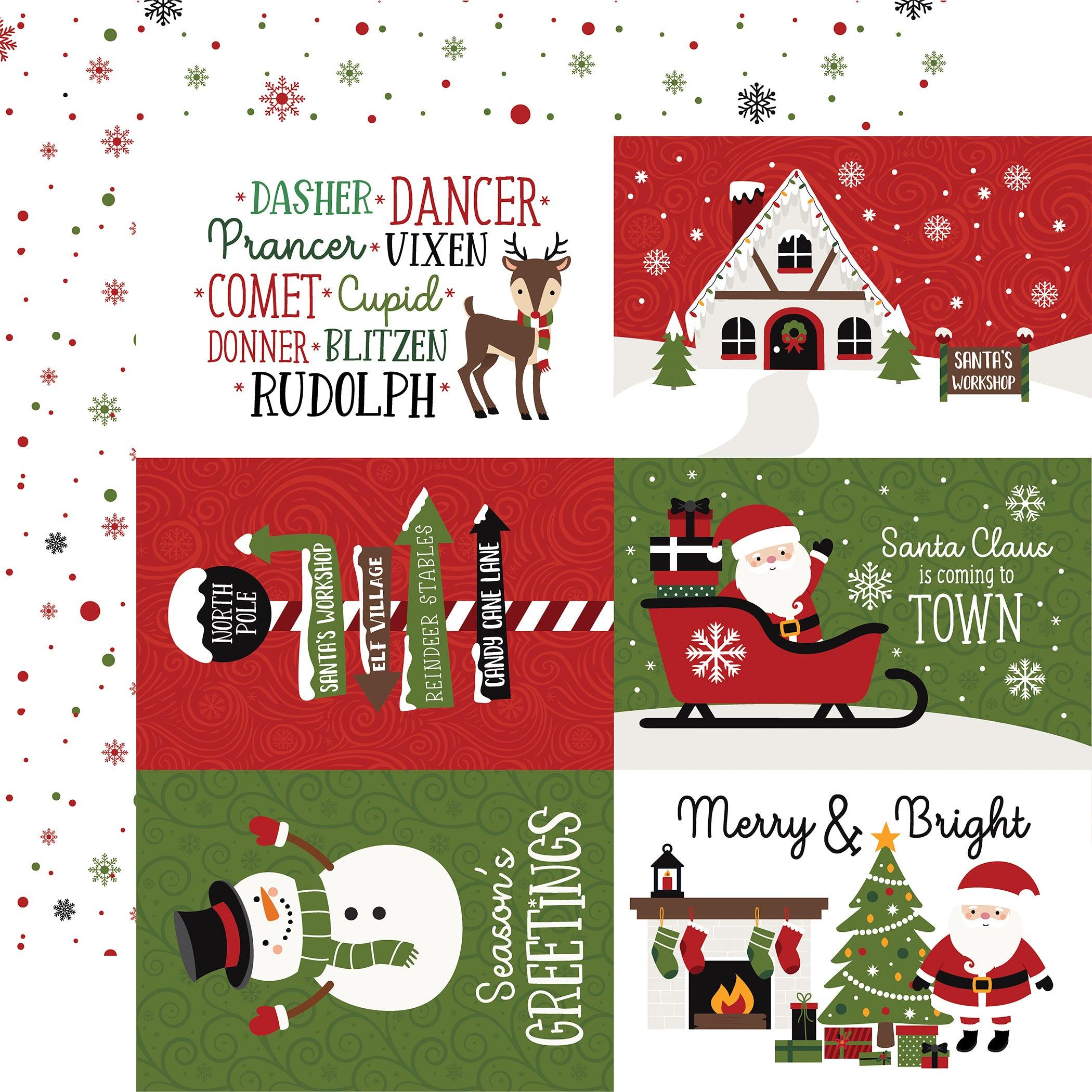 Elf Spread Christmas Cheer Tags 12 x 12 Scrapbook Paper – Fabbulous Paper  Emporium