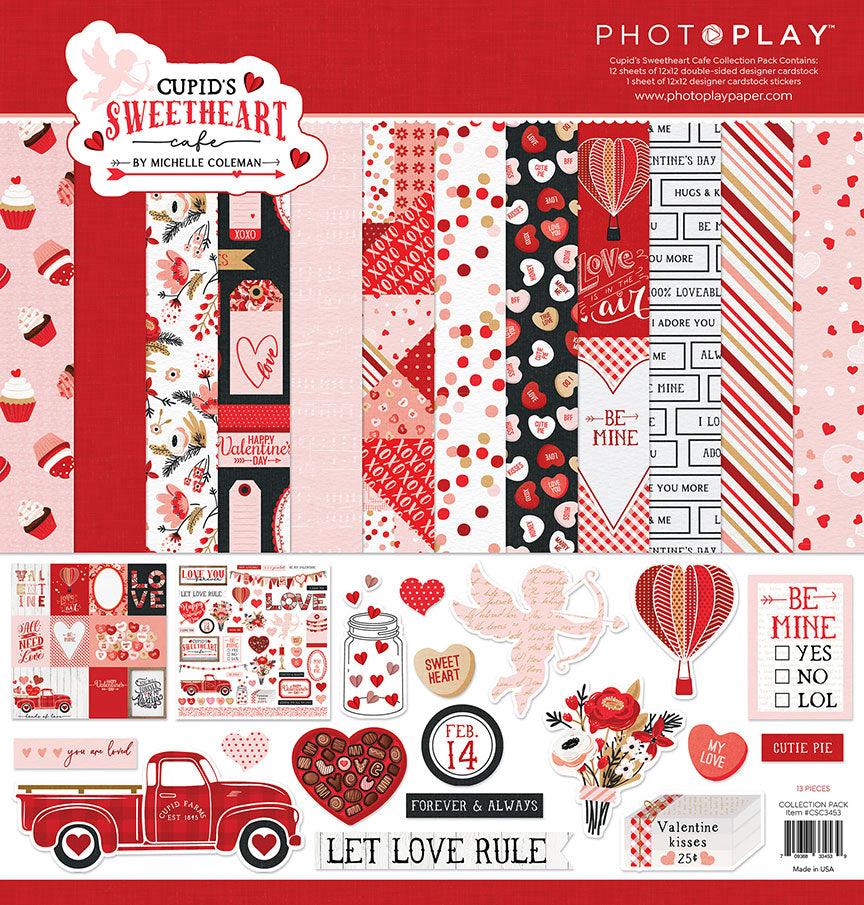 Back to Basics Collection, Smoochable Love Spell, scrapbook paper (Bo  Bunny)<br><font color=red>50