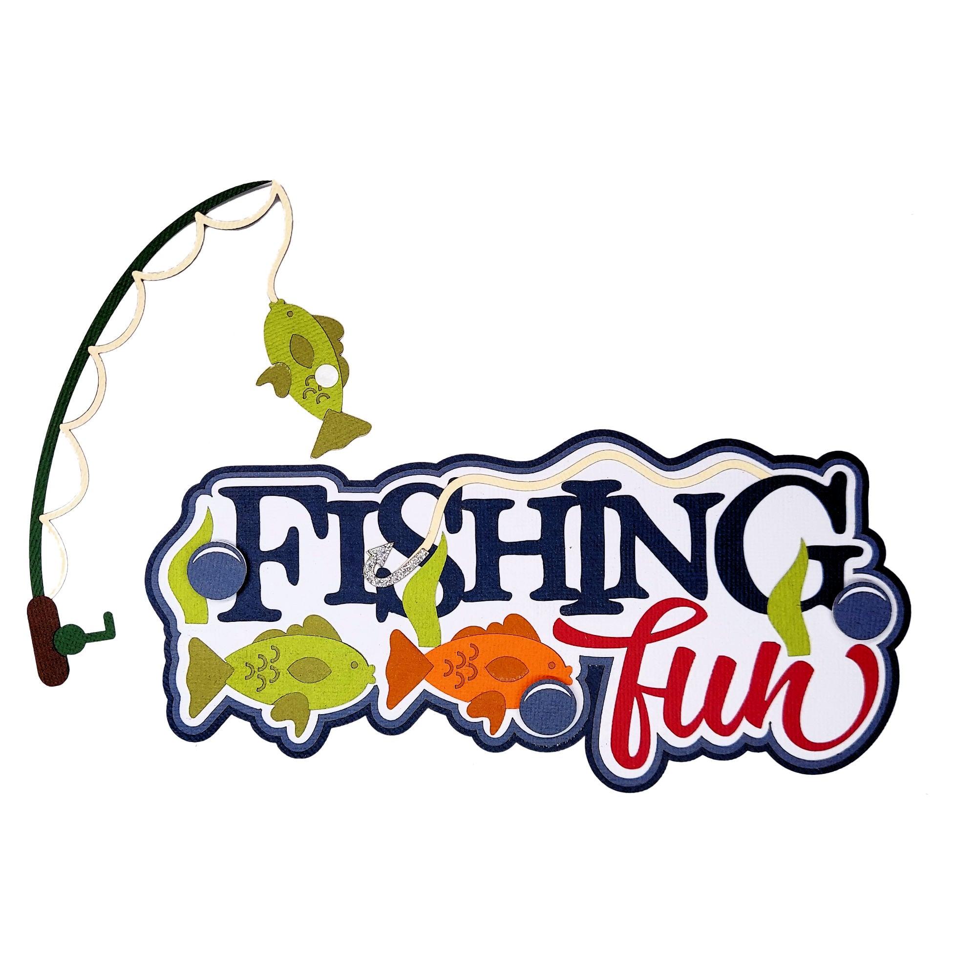 Paper House I'd Rather Be Fishing 3D Scrapbook Stickers (1-Pack), STDM-0289