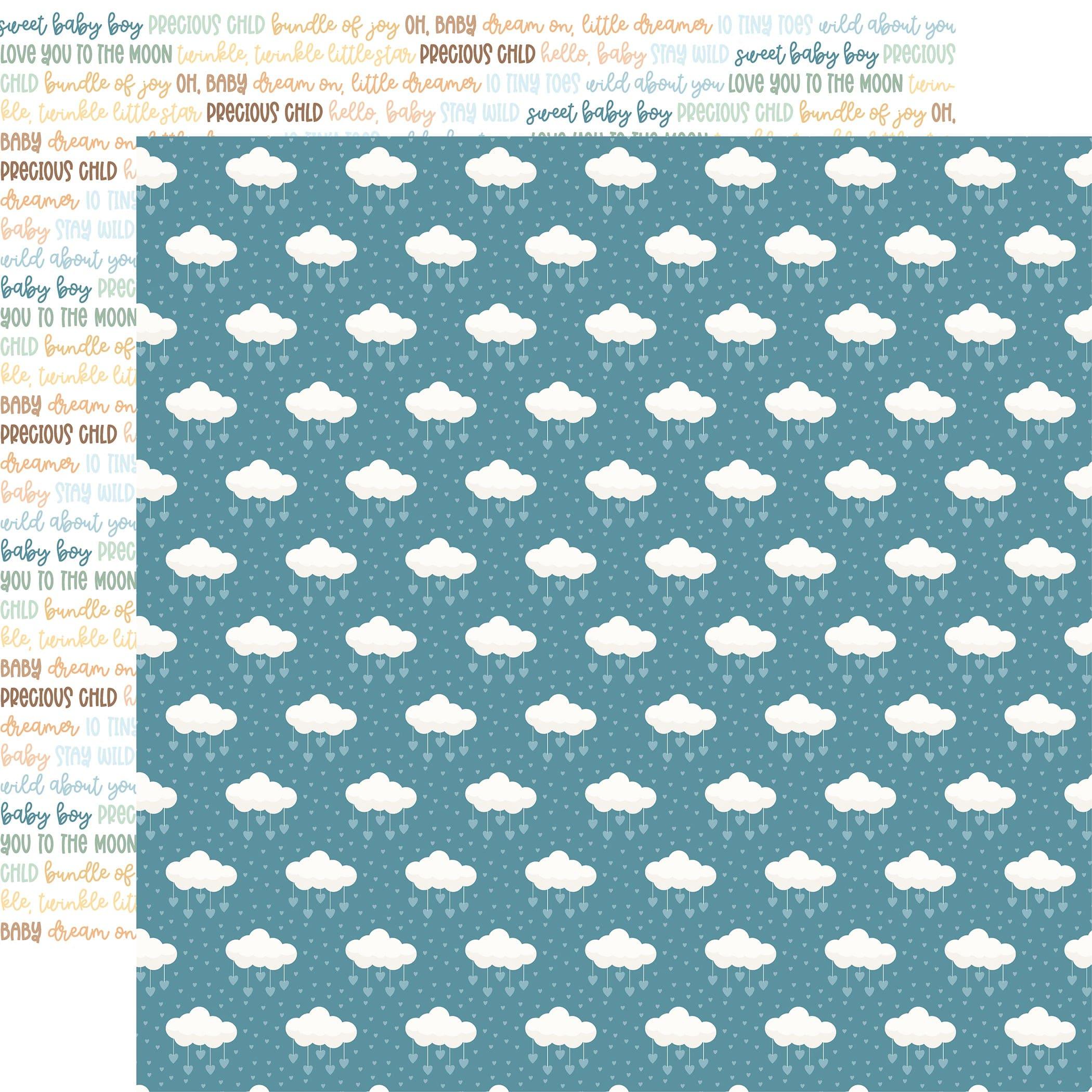 Baby Boy Digital Scrapbook Paper- 12x12 Graphic by Jooly Designs · Creative  Fabrica