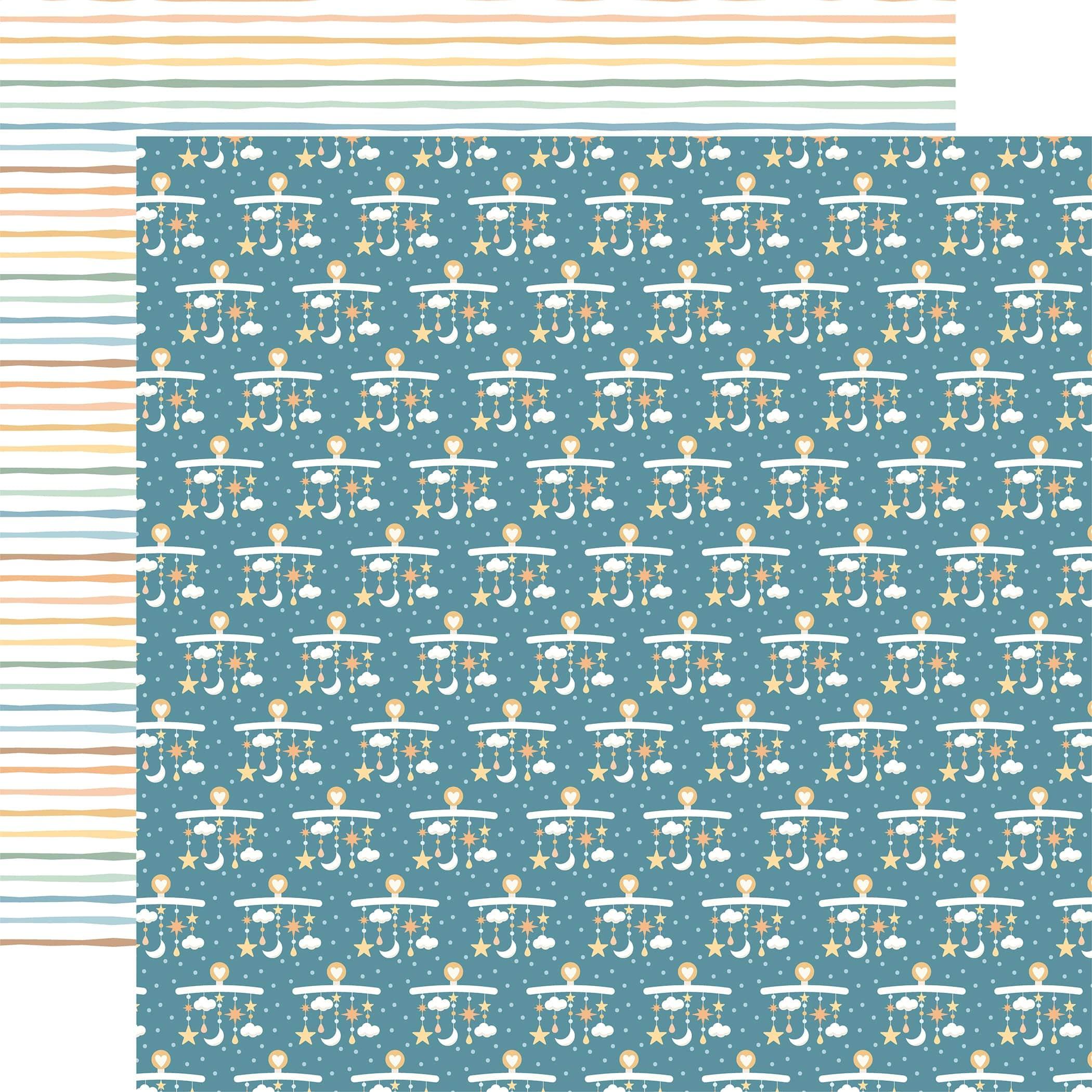 Blue Elephant Baby Boy 12x12 Scrapbook Paper - 4 Sheets – Country