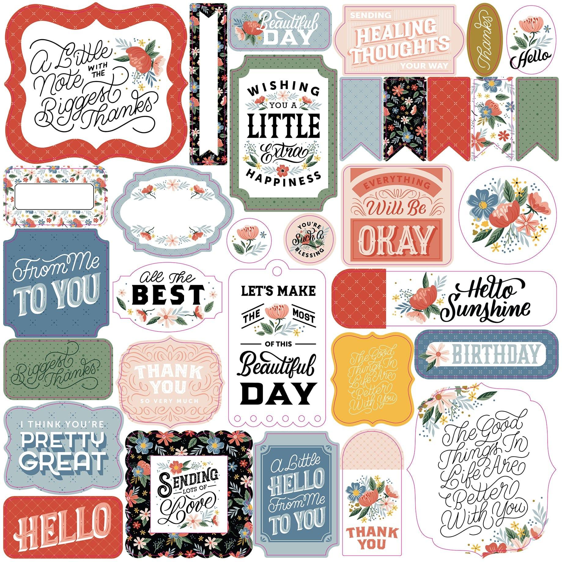 Echo Park Day In The Live No. 2 12x12 Element Stickers Scrapbook Journal  Planner