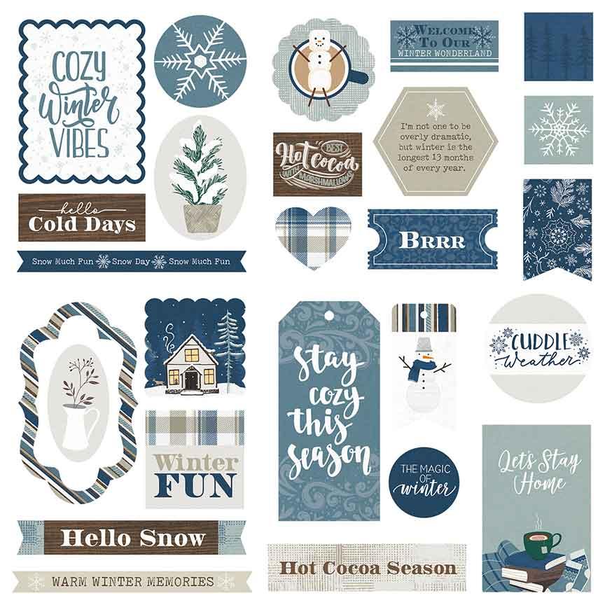 Winter Chalet Stickers 12X12-Elements - 709388335635