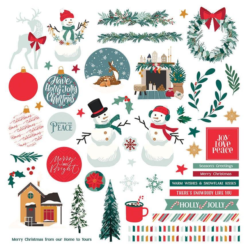 Scrapbook Customs - Cardstock Stickers - Christmas Wordbits