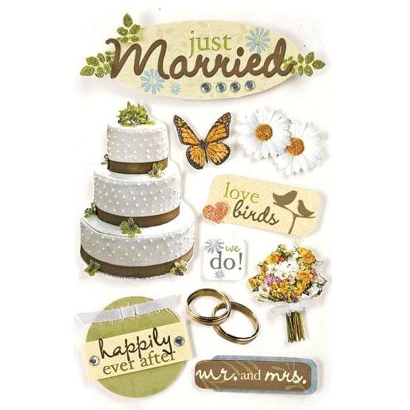 Paper House 3D Stickers, Wedding