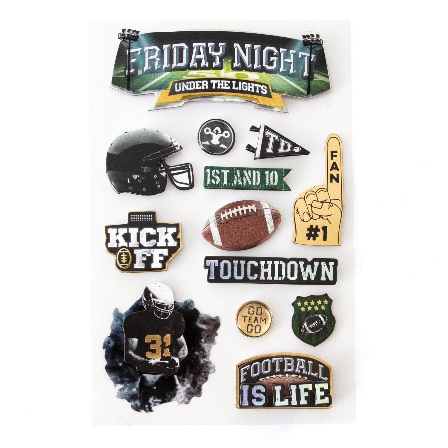 PAPER HOUSE PRODUCTIONS 3D Sticker: Football - Scrapbook Generation