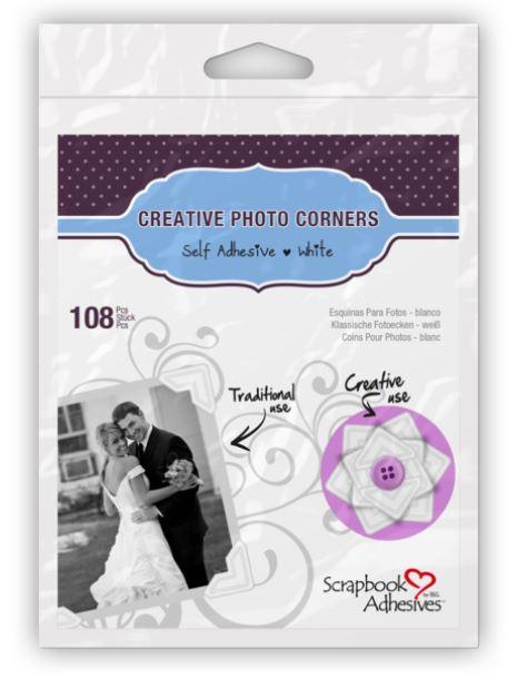 Scrapbook Adhesives Paper Photo Corners Self-Adhesive 108/Pk-Black