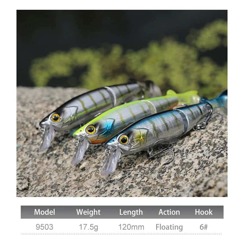 Multi Jointed Minnow Soft T-tail Lure