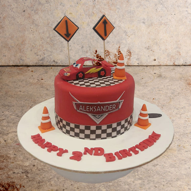 Lightning McQueen Cake Round — Occasions Sweet Memories