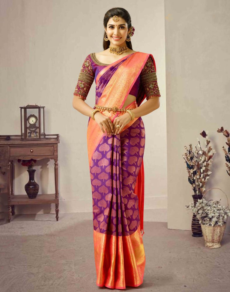 Pure Silk Kanchipuram Saree - Designer Sarees Rs 500 to 1000 -  SareesWala.com