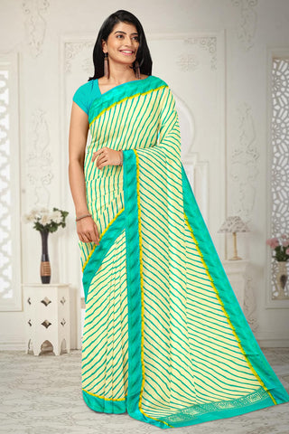 Buy JASHN Cream Womens Chiffon Saree | Shoppers Stop