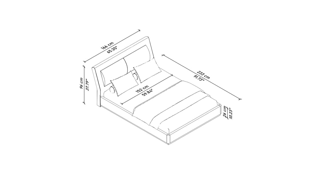 Trevo Storage Bed with Wooden Bed Frame