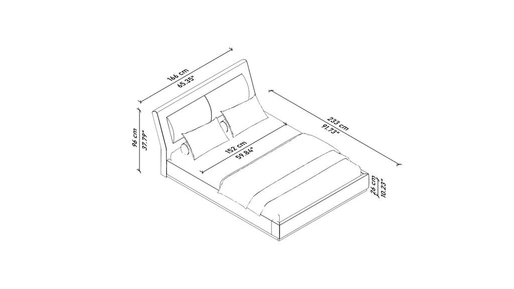 Trevo Storage Bed with Fabric Bed Frame