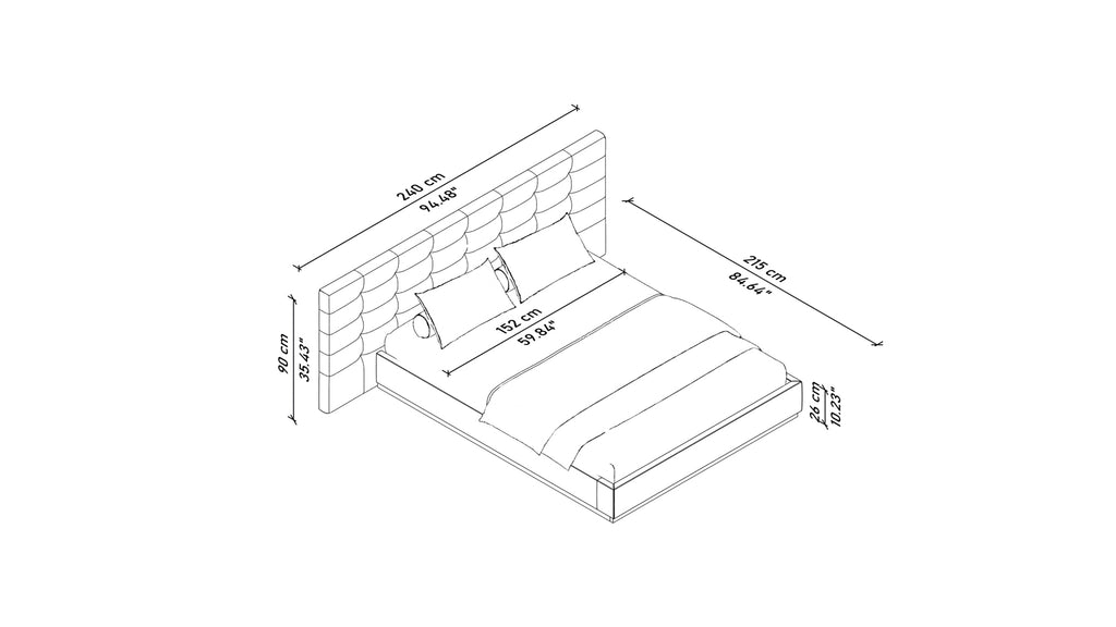 Monno Storage Bed with Fabric Bed Frame