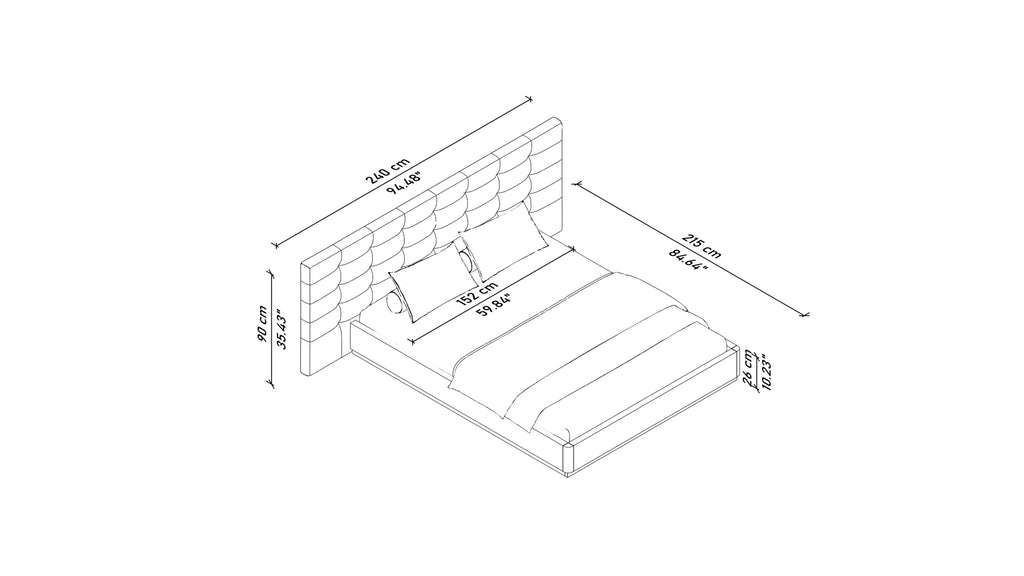 Monno Storage Bed with Wooden Bed Frame