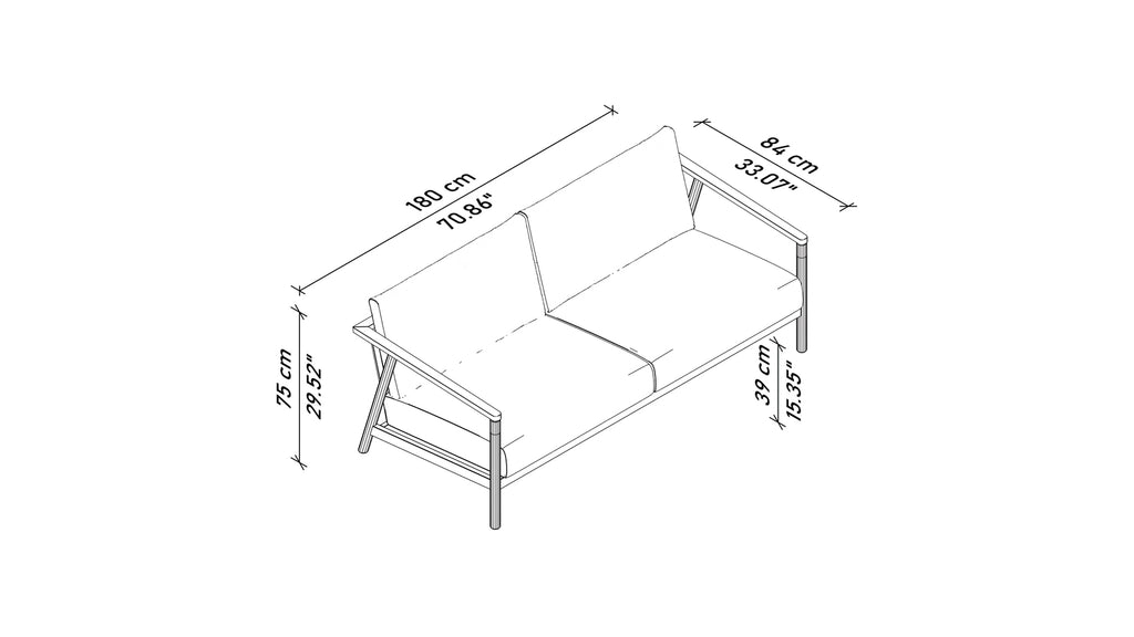 Bent Loveseat Sofa