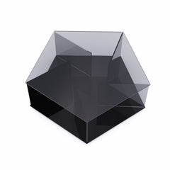moderne glazen salontafel zwart design