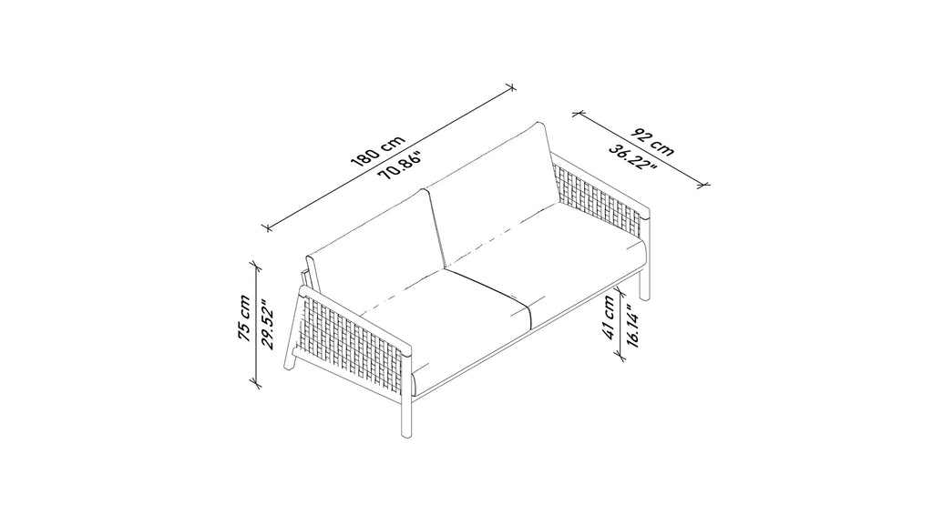 Lotus Loveseat Sofa