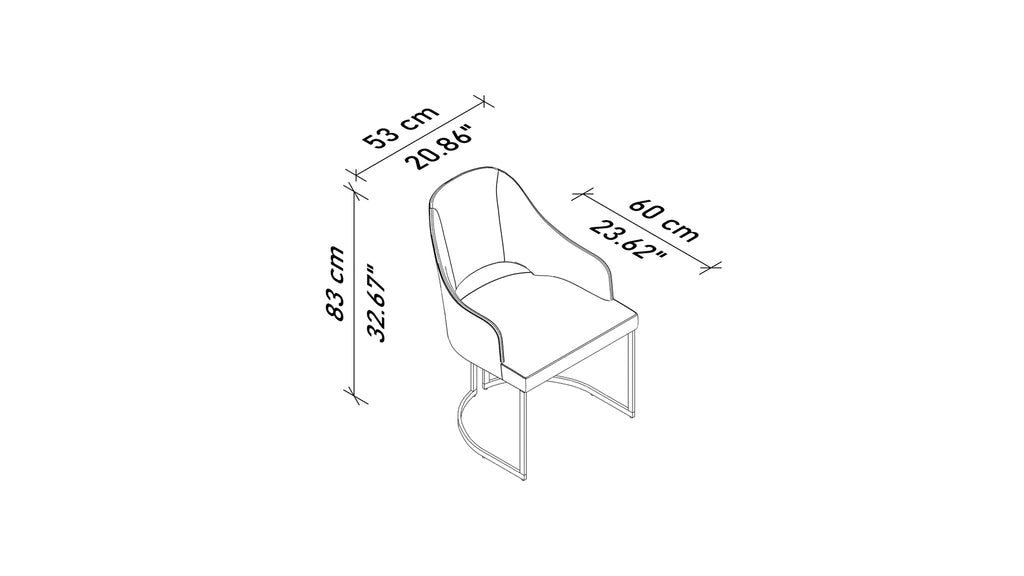 Tolina Metal Leg Chair