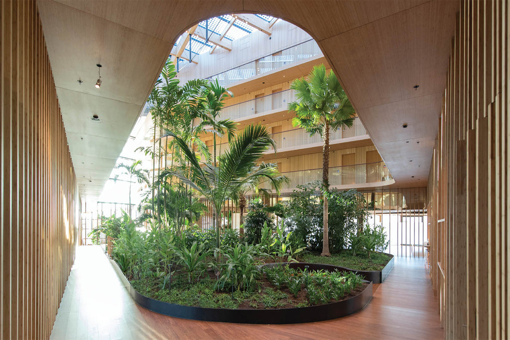 sustainble green hotel interior