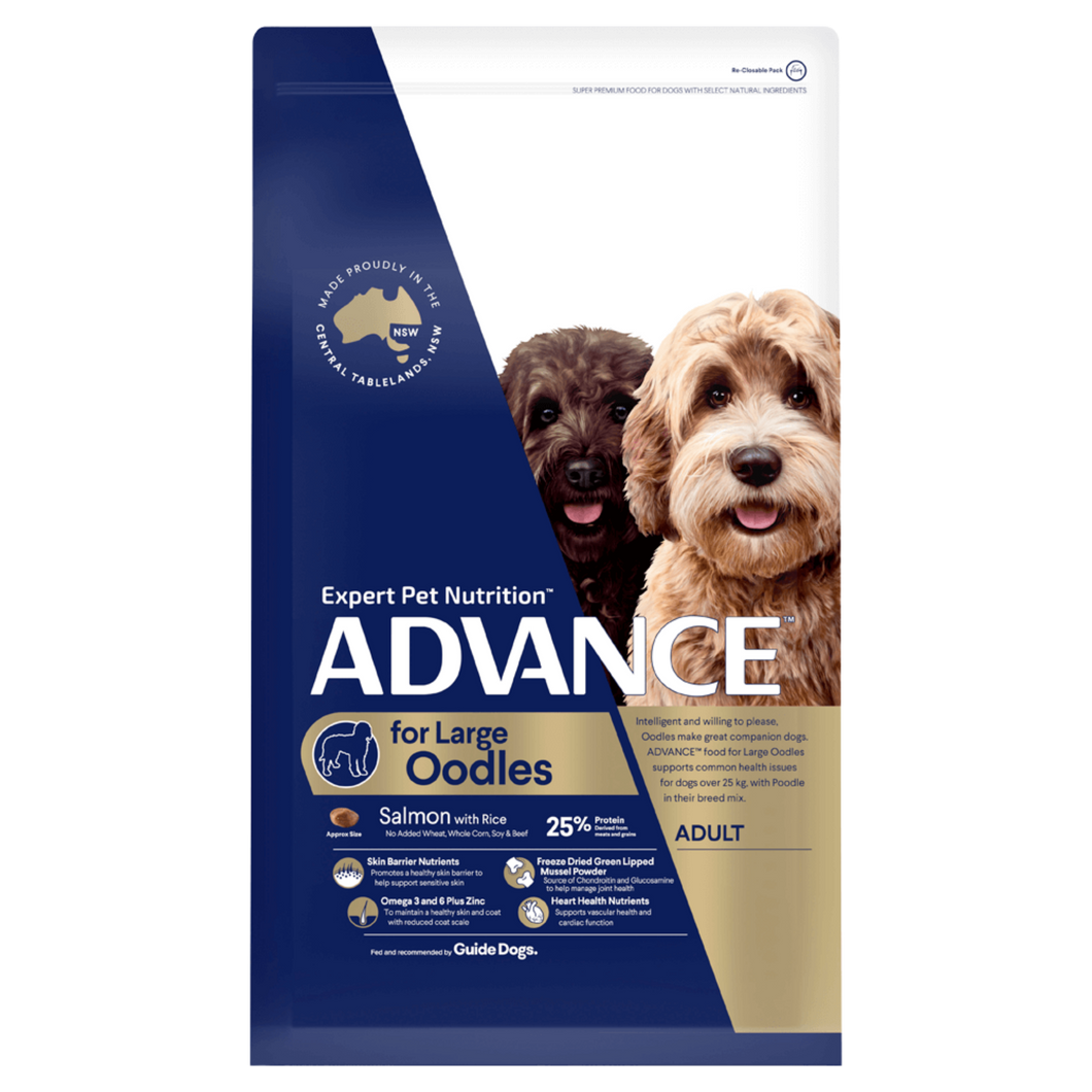 ADVANCE Oodles Large Breed Adult Salmon with Rice Dry Dog Food 2.5kg