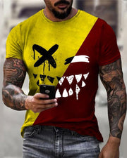 Men New Print Casual T-shirt-22 - kilishe