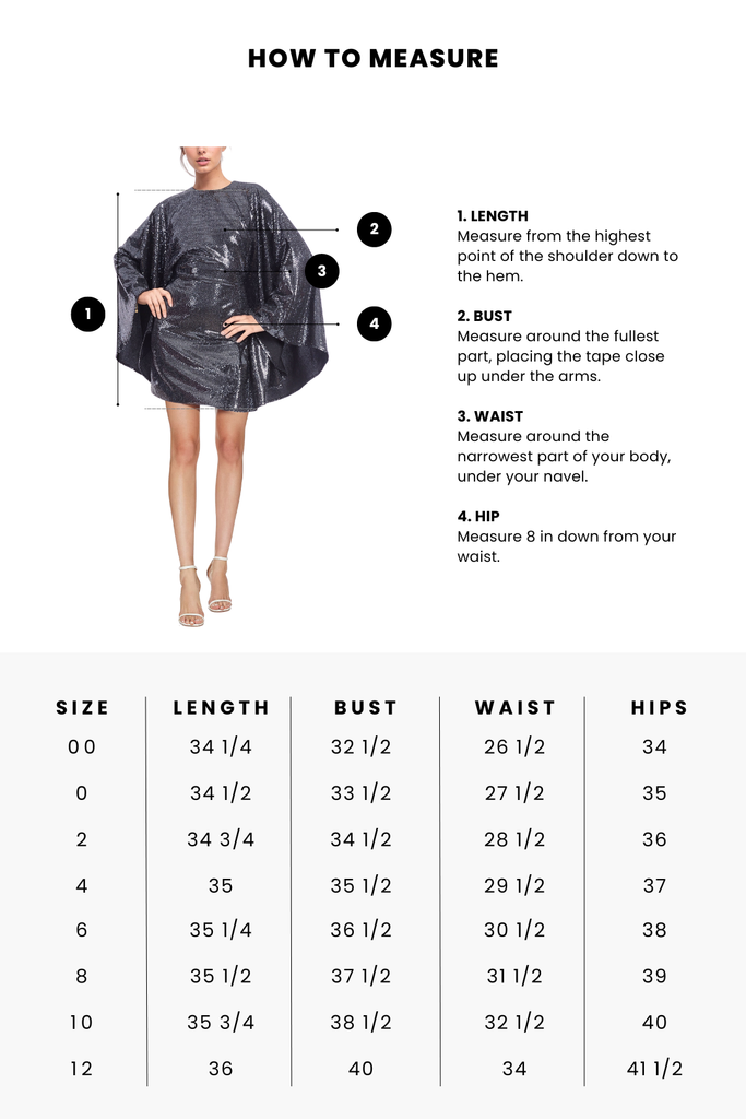 The Silvana Size Chart – ONE33 SOCIAL