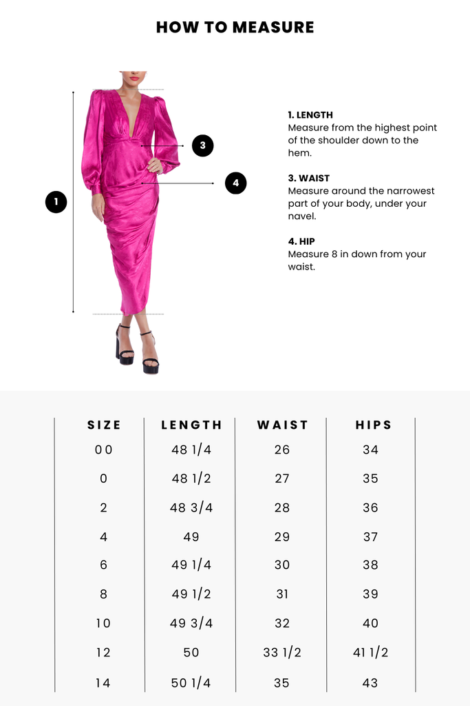 The Kamali Size Chart – ONE33 SOCIAL