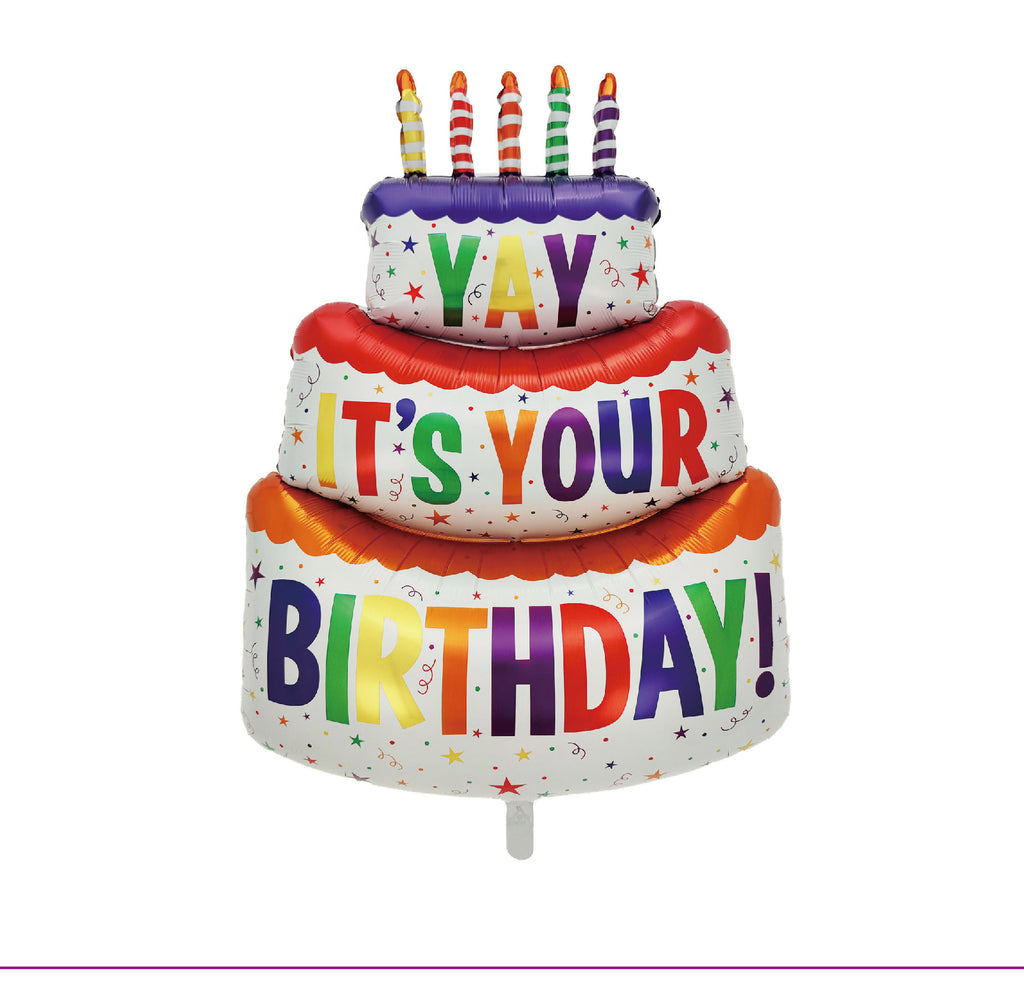 Foil Balloon Birthday Cake – Mister Baker