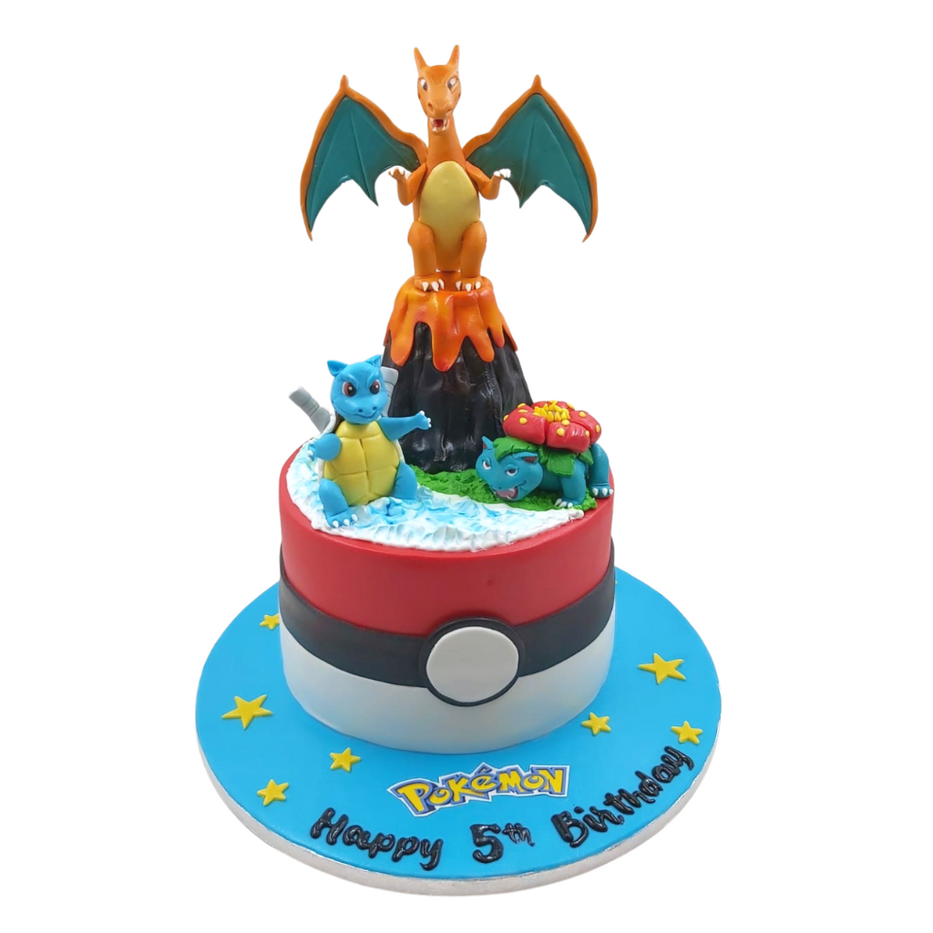 The Sensational Cakes: Pokemon Charizard flame dragon for boy's birthday  theme cake #singaporecake #pokemoncake