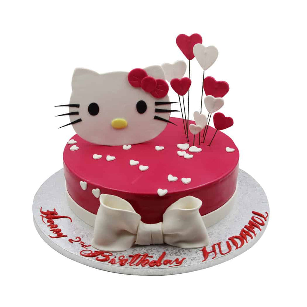 Hellokitty + Hearts Cake | Birthday Cake In Dubai | Cake Delivery ...