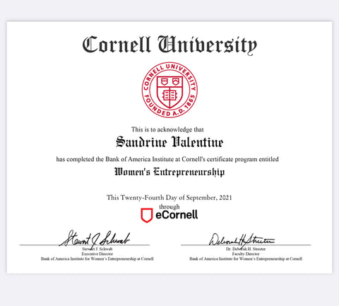 Certificat de l'Université Cornell en entrepreneuriat féminin